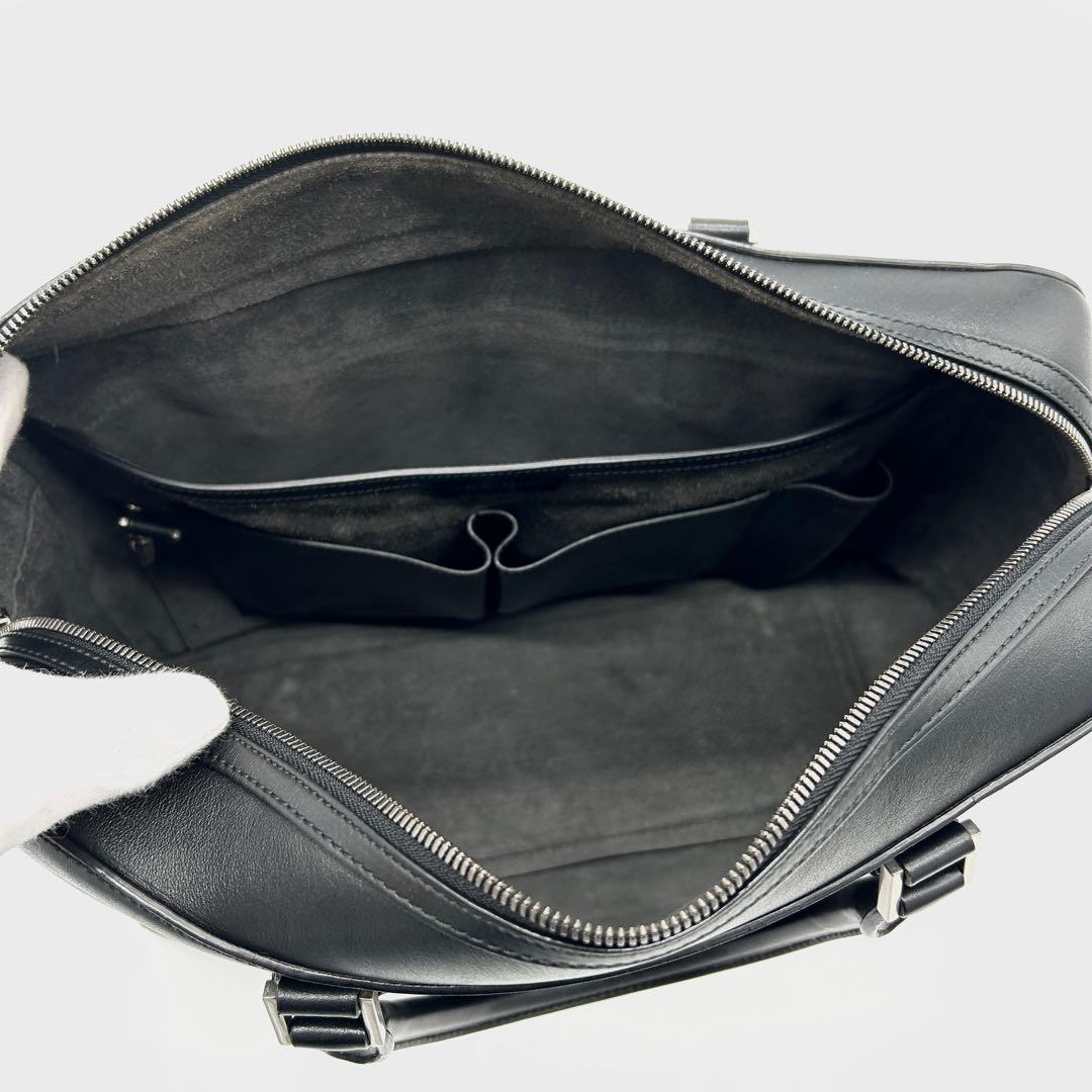 【極美品】アニヤハインドマーチ ビジネスバッグ スマイル 黒 レザー 2way