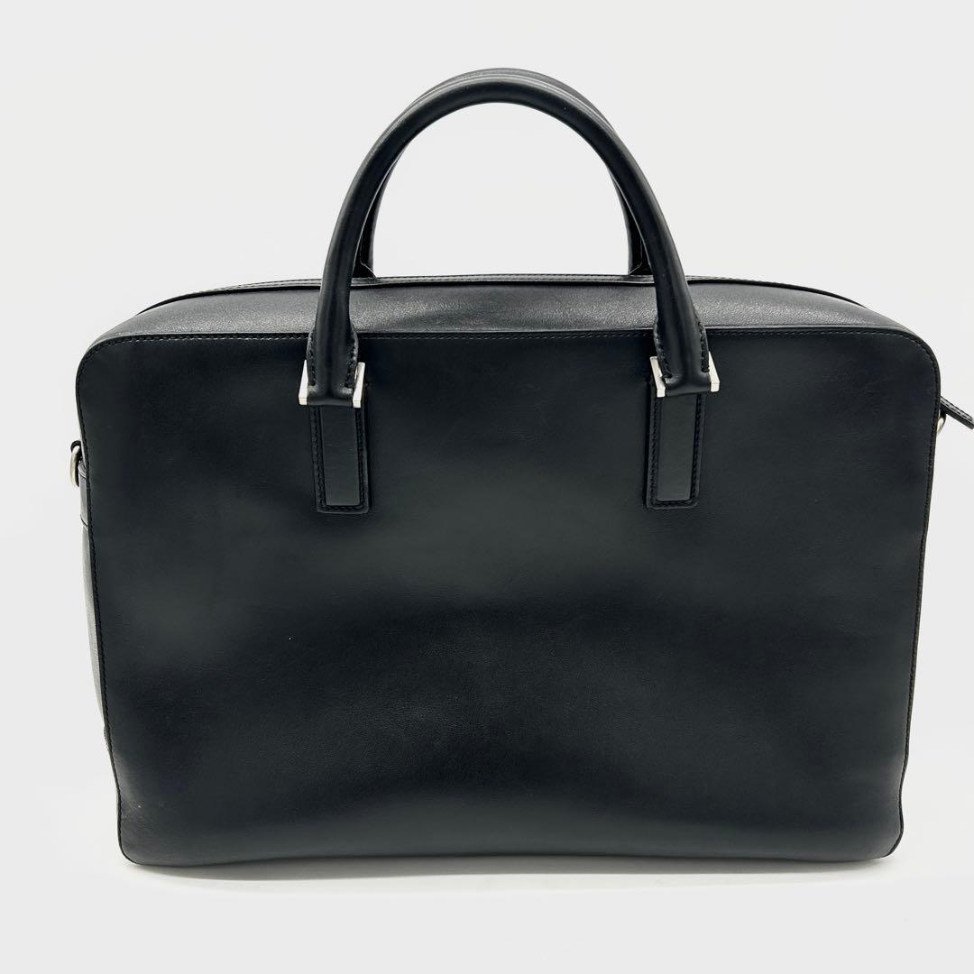 【極美品】アニヤハインドマーチ ビジネスバッグ スマイル 黒 レザー 2way