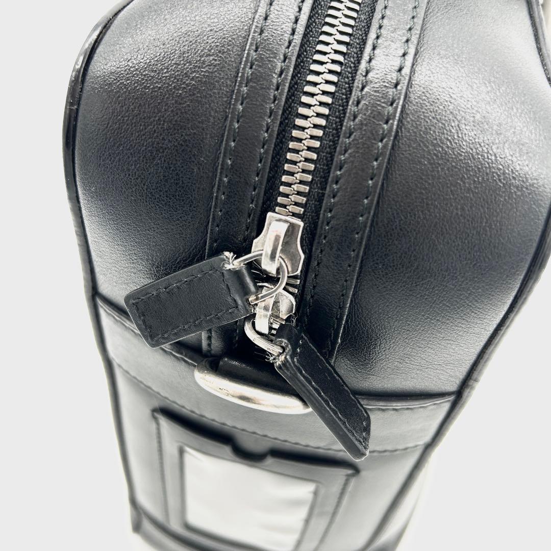 【極美品】アニヤハインドマーチ ビジネスバッグ スマイル 黒 レザー 2way