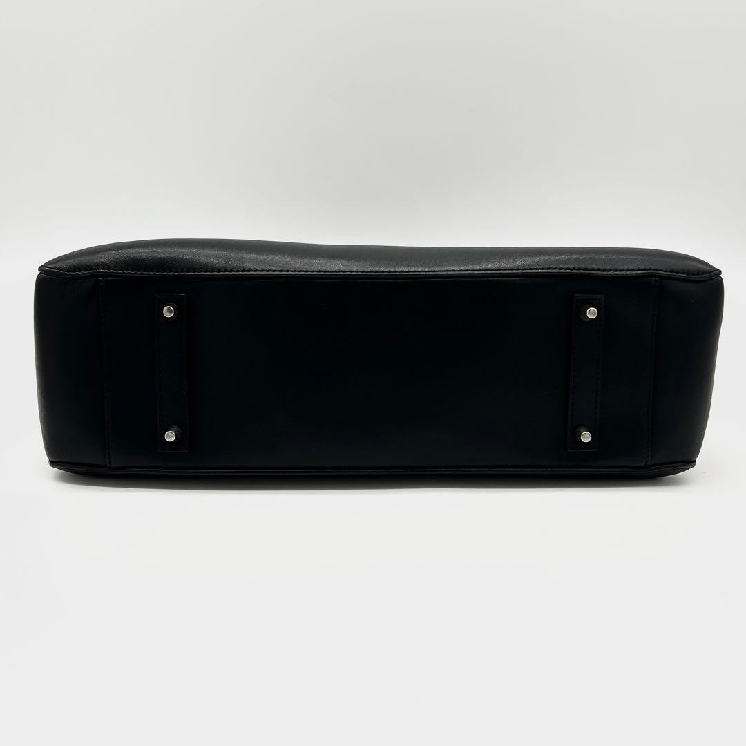 【極美品】アニヤハインドマーチ ビジネスバッグ スマイル 黒 レザー 2way