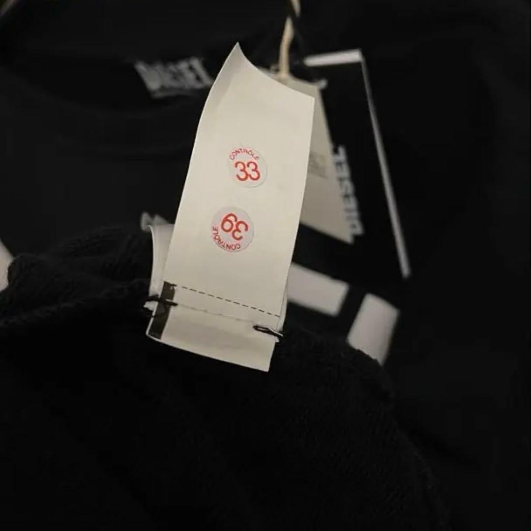 【正規品】DIESEL ブラック ロゴ　トレーナー（未使用・タグQR確認済み）
