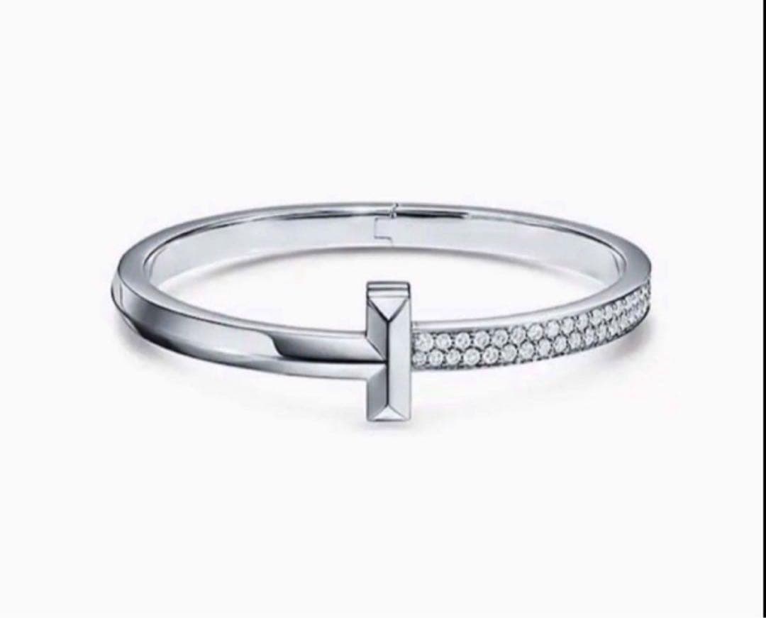 【⭐︎超希少‼︎ラスト1点⭐︎】オープンバングル　ブレスレット　シルバー　石あり