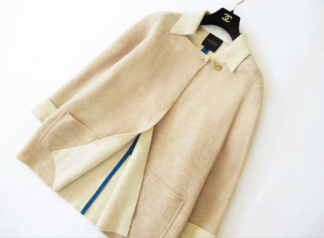 ランバンコレクション　ランバン　ウール　ダブルフェイス仕立て　コート　38