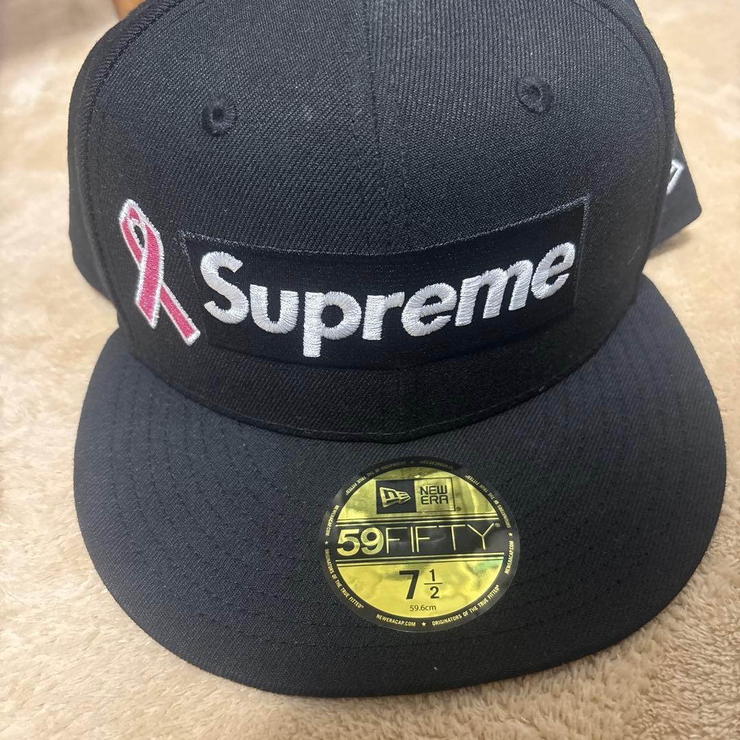 Supreme 59FIFTY ブラック キャップ 7 1/2