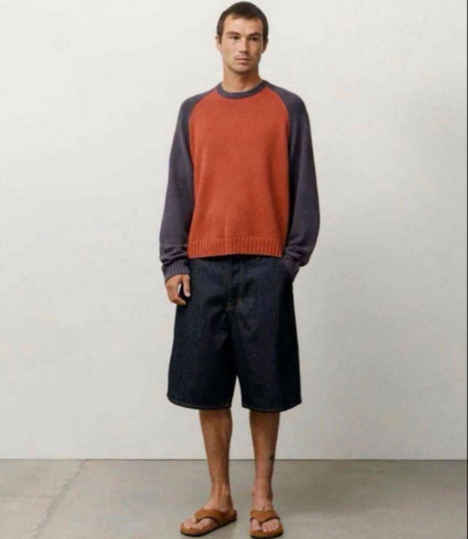 STUSSY COLORBLOCKED RAGLAN KNIT かつきくん着用