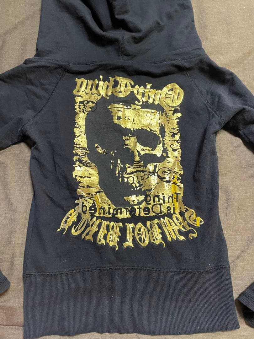 d.i.a ゴールド ブラック パーカー フード付き