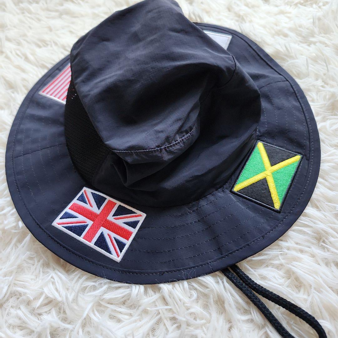 【未使用級】Supreme ブラック Flags Boonie ハット　国旗