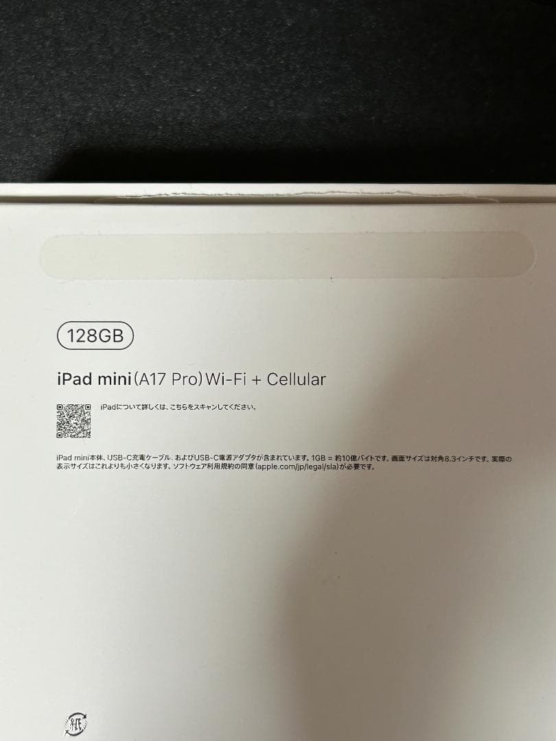 iPad mini Wi‑Fi + Cellular 128GB Aケア加入済み