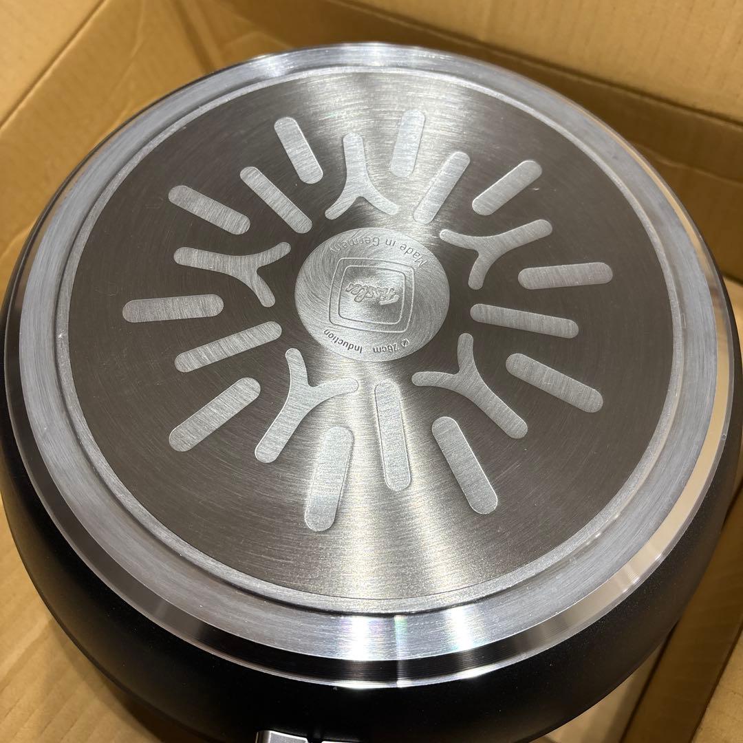 ★新品未使用★ Fissler フライパン 26センチ ガラス蓋 スポンジ付き