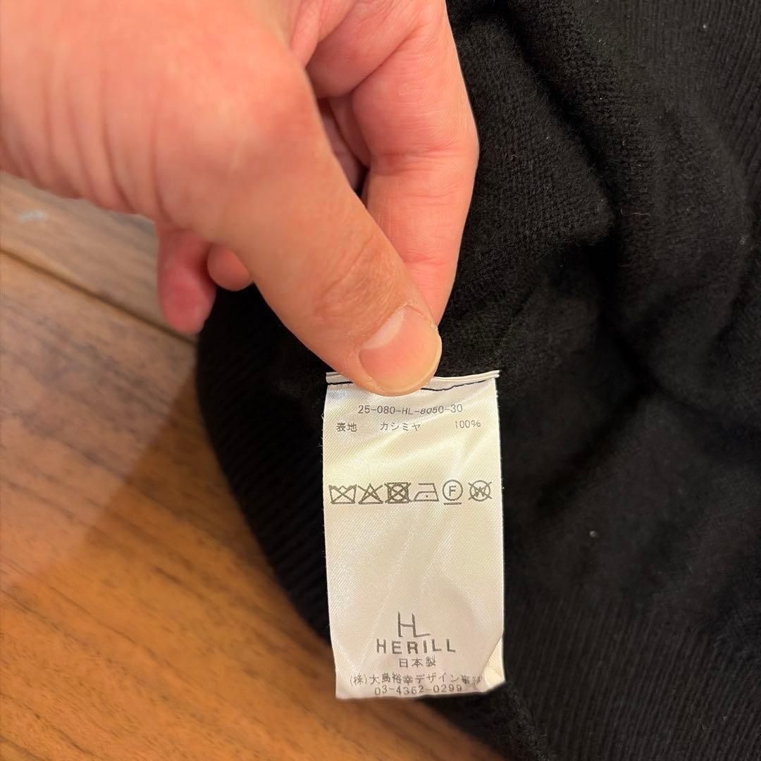 最終値下げHERILL GOLDENCASHPULLOVERサイズ2 black