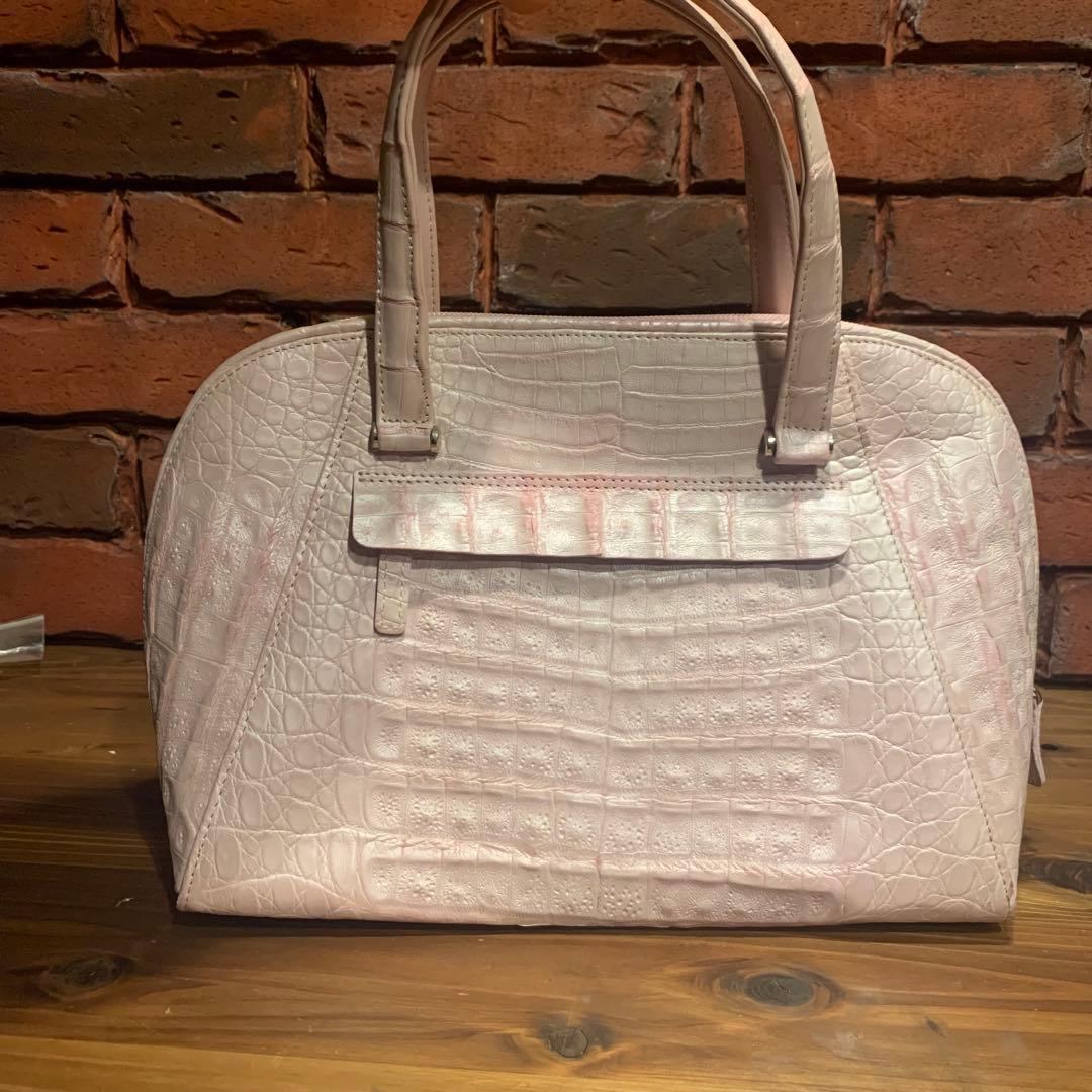 JRA ピンク ハンドバッグ クロコダイル