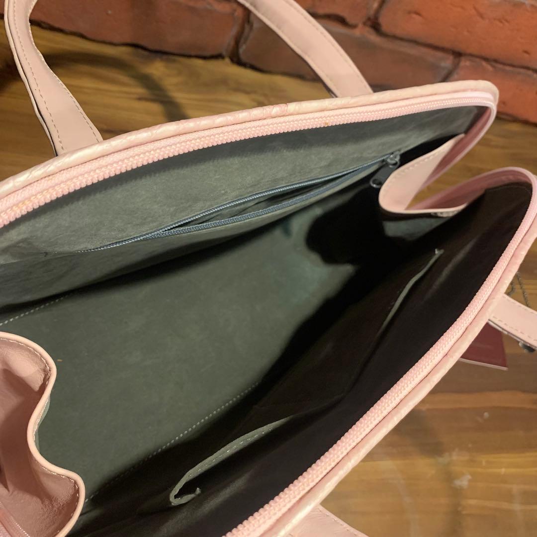 JRA ピンク ハンドバッグ クロコダイル