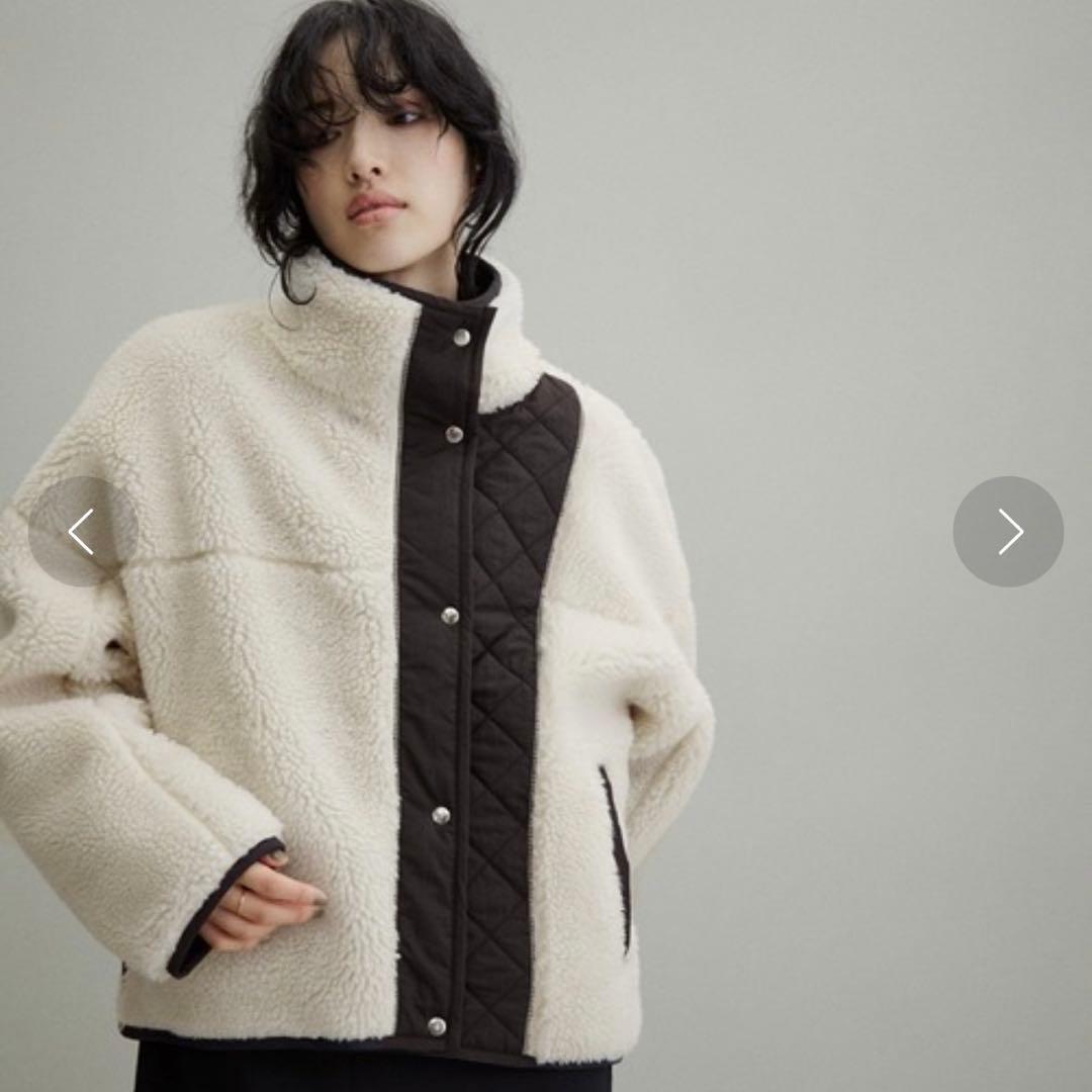 ADAM ET ROPÉ FEMME 2way キルトボアリバーシブルブルゾン