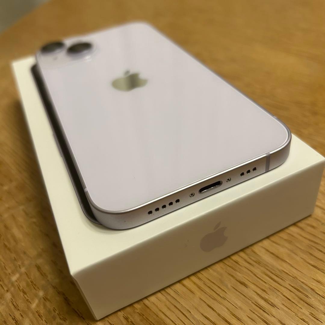 美品 Apple iPhone 14 パープル 本体
