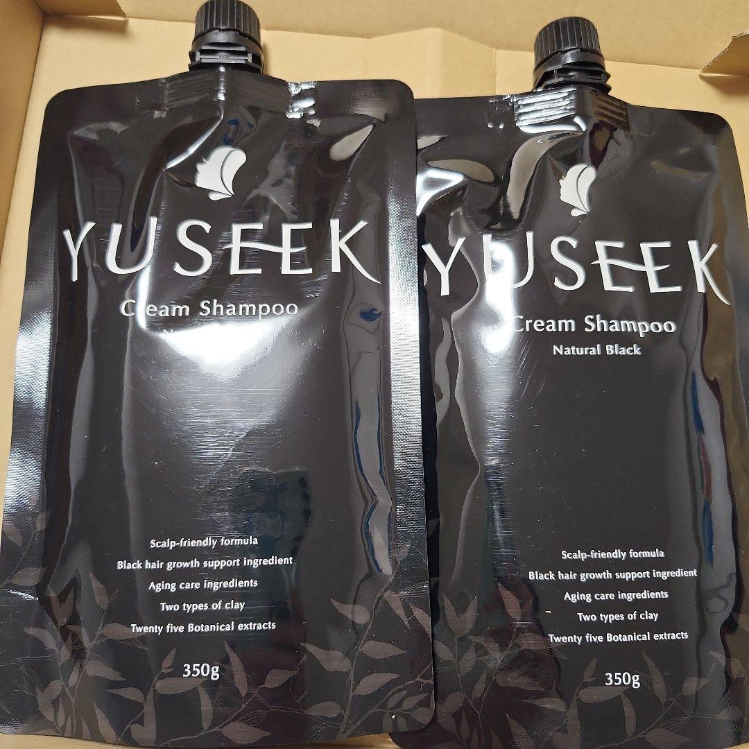 YUSEEK クリームシャンプー　ナチュラルブラック350g 2個