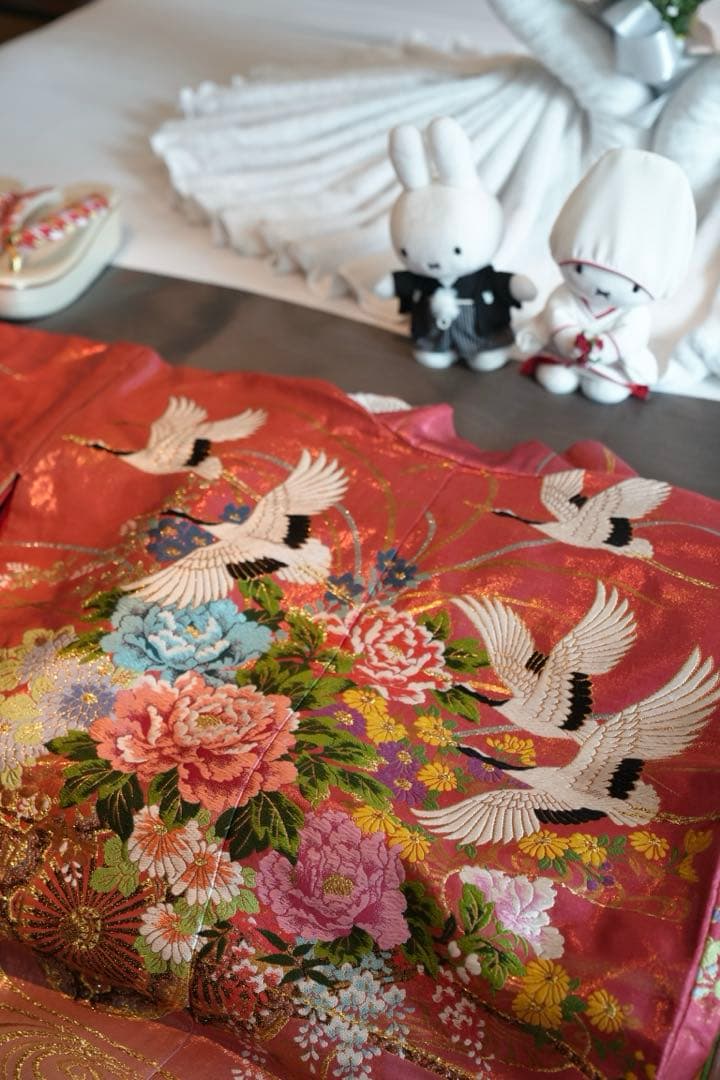 打掛 色打掛 八重重ね 白無垢 ウェディングドレス 結婚式　打掛ベルト付