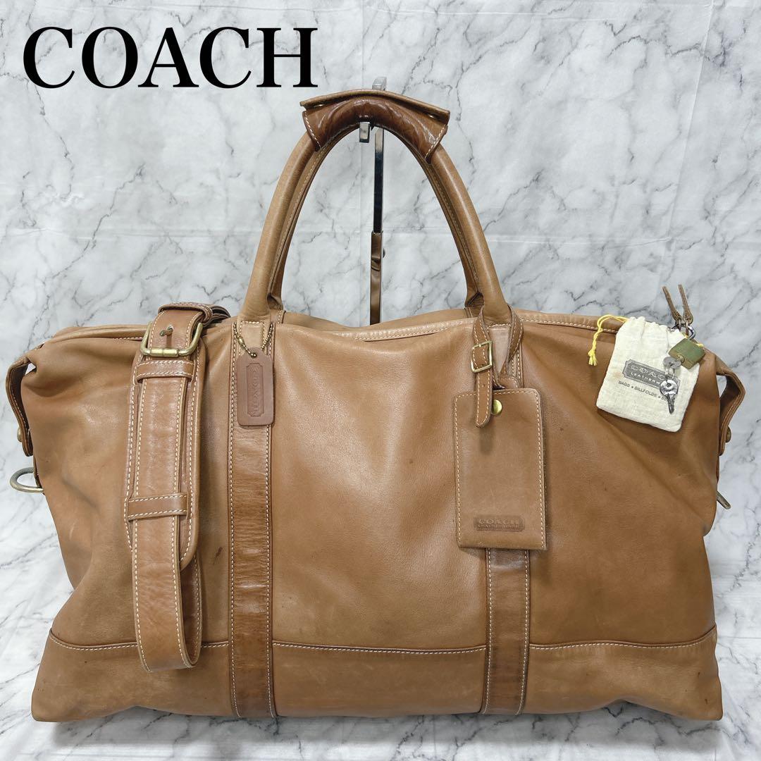 コーチ 0502 ボストンバッグ ブラウン レザー