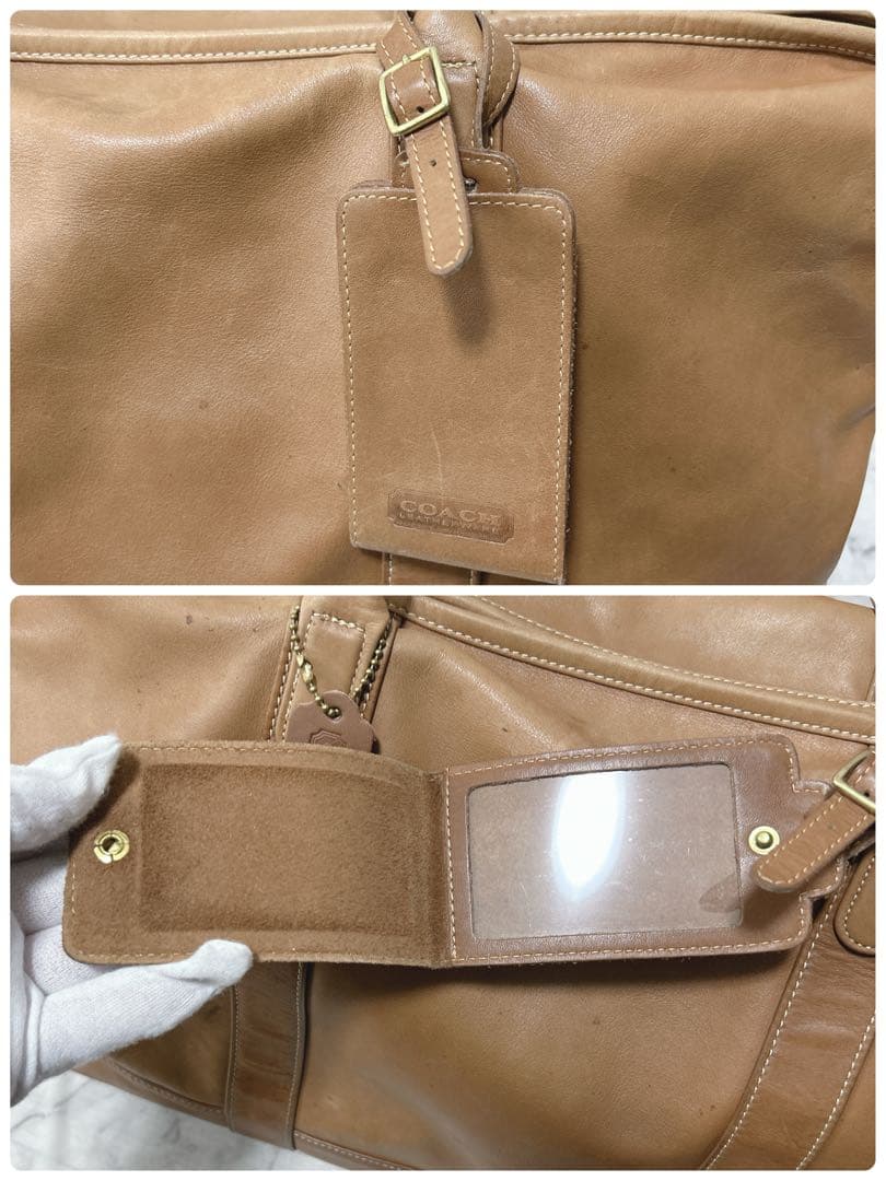 コーチ 0502 ボストンバッグ ブラウン レザー