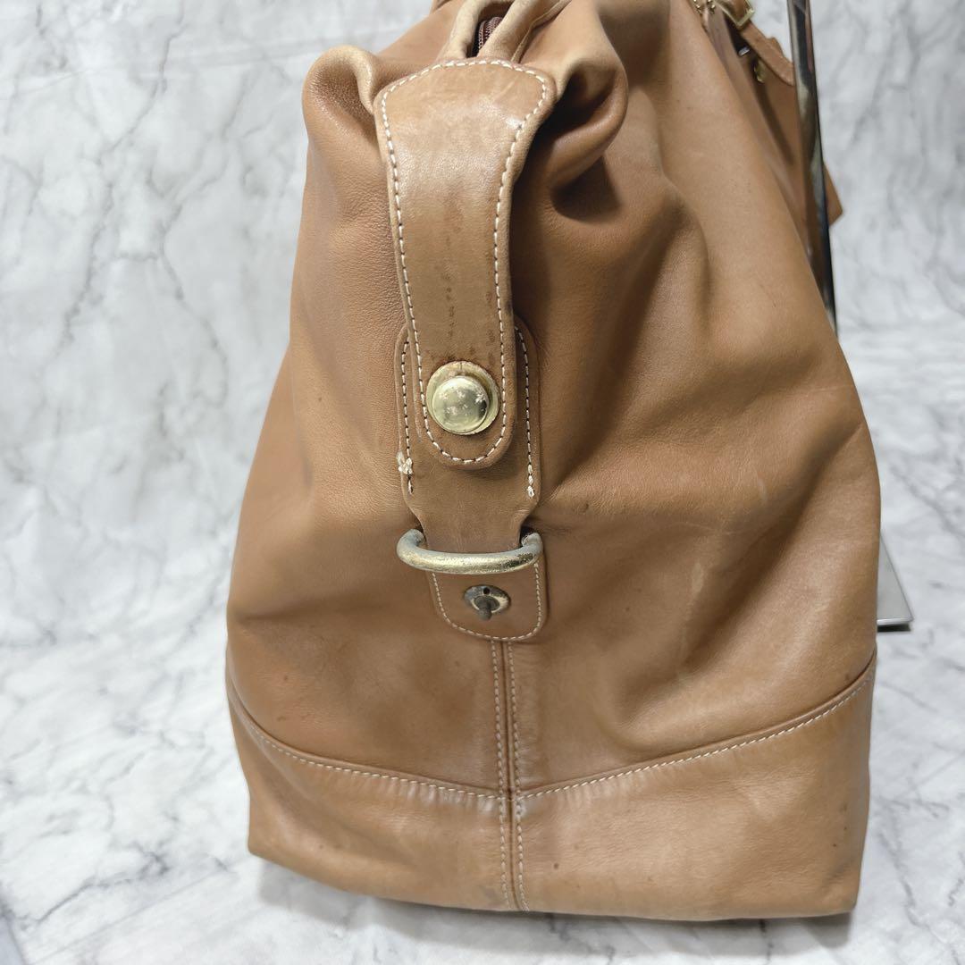 コーチ 0502 ボストンバッグ ブラウン レザー