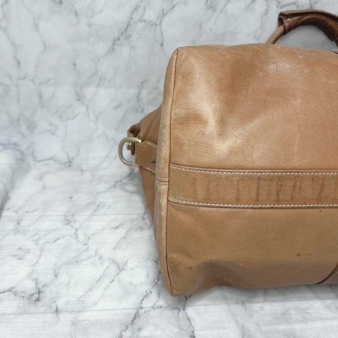 コーチ 0502 ボストンバッグ ブラウン レザー