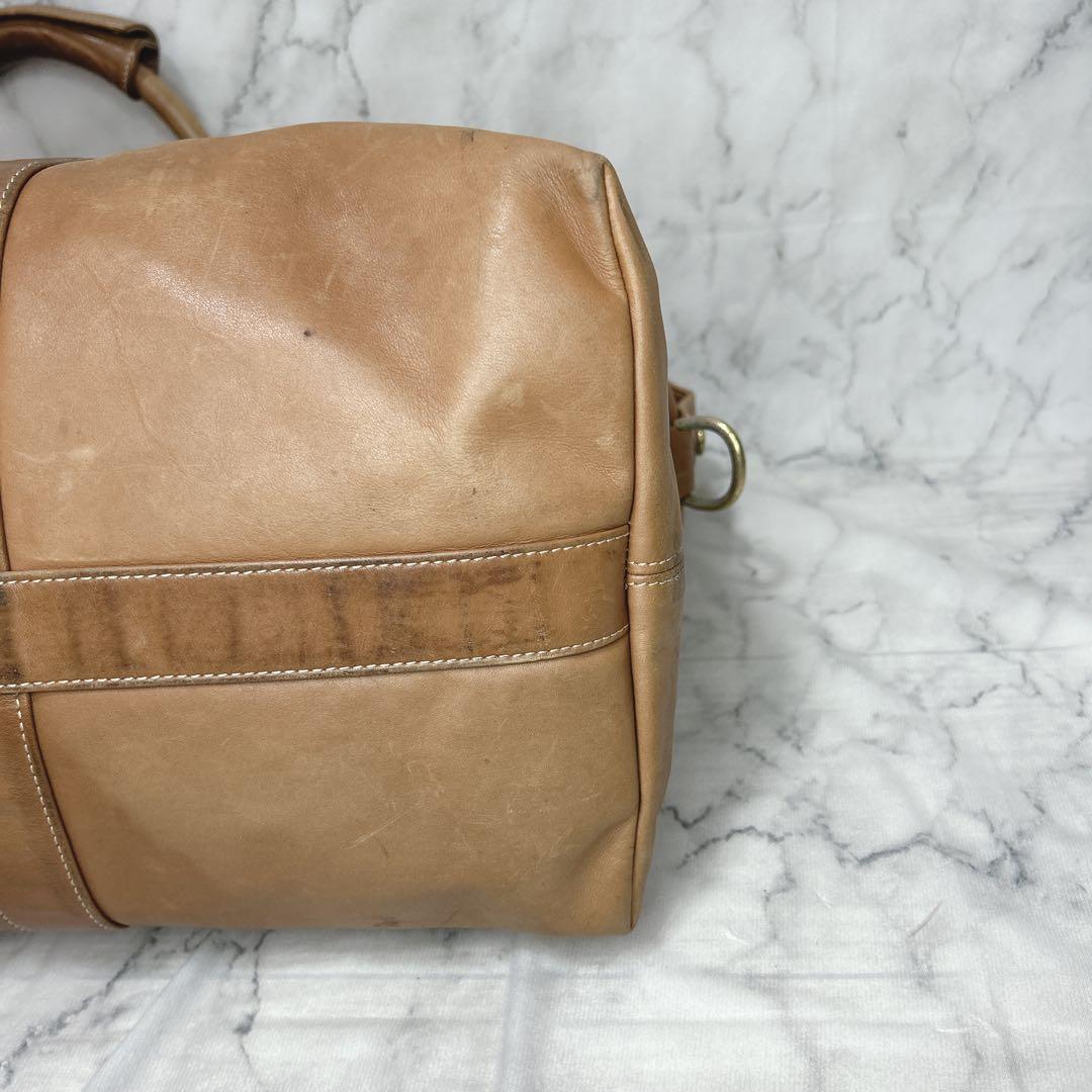 コーチ 0502 ボストンバッグ ブラウン レザー