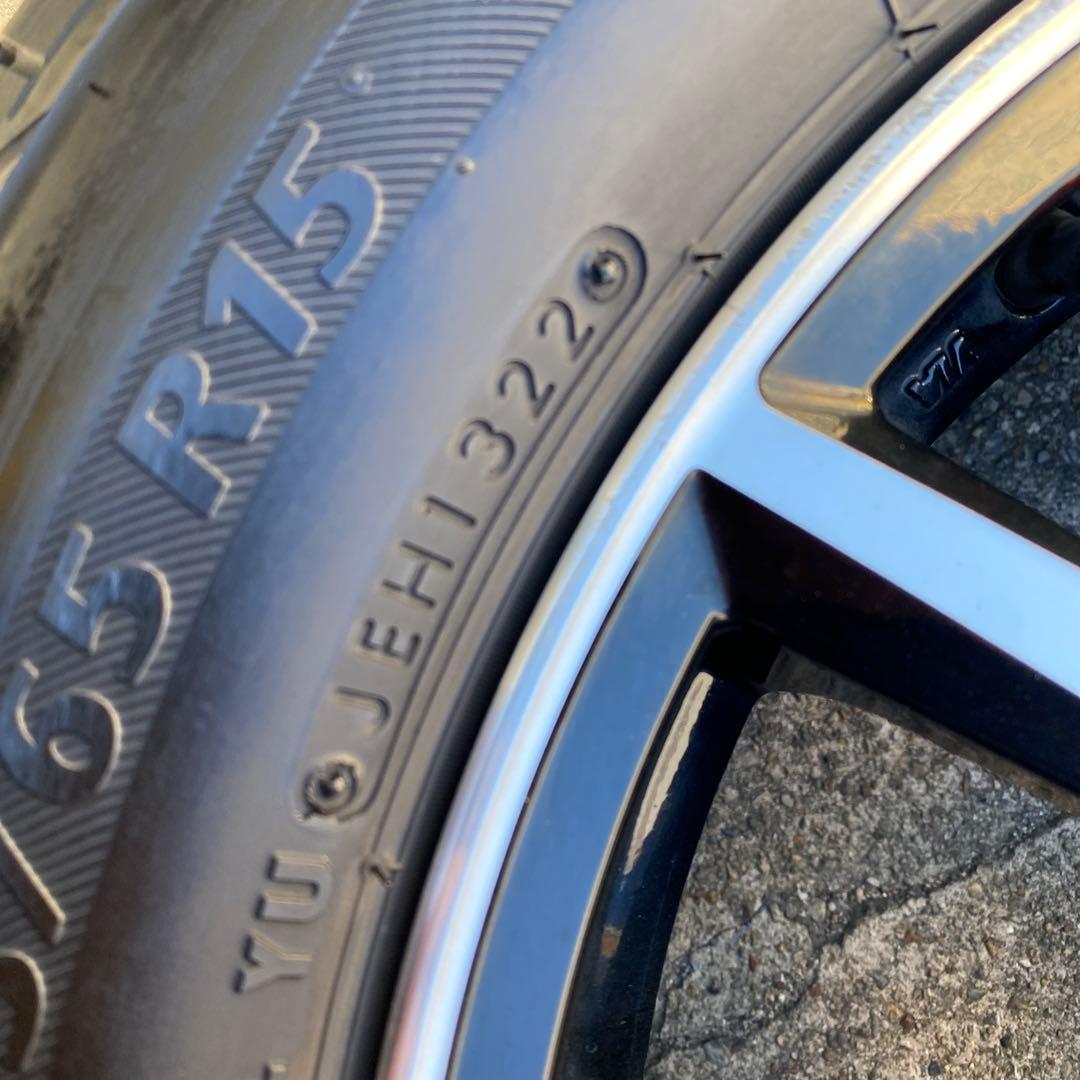 ◇中古溝有り175/65R15+プラポリホイールセット、アクア、スイフト