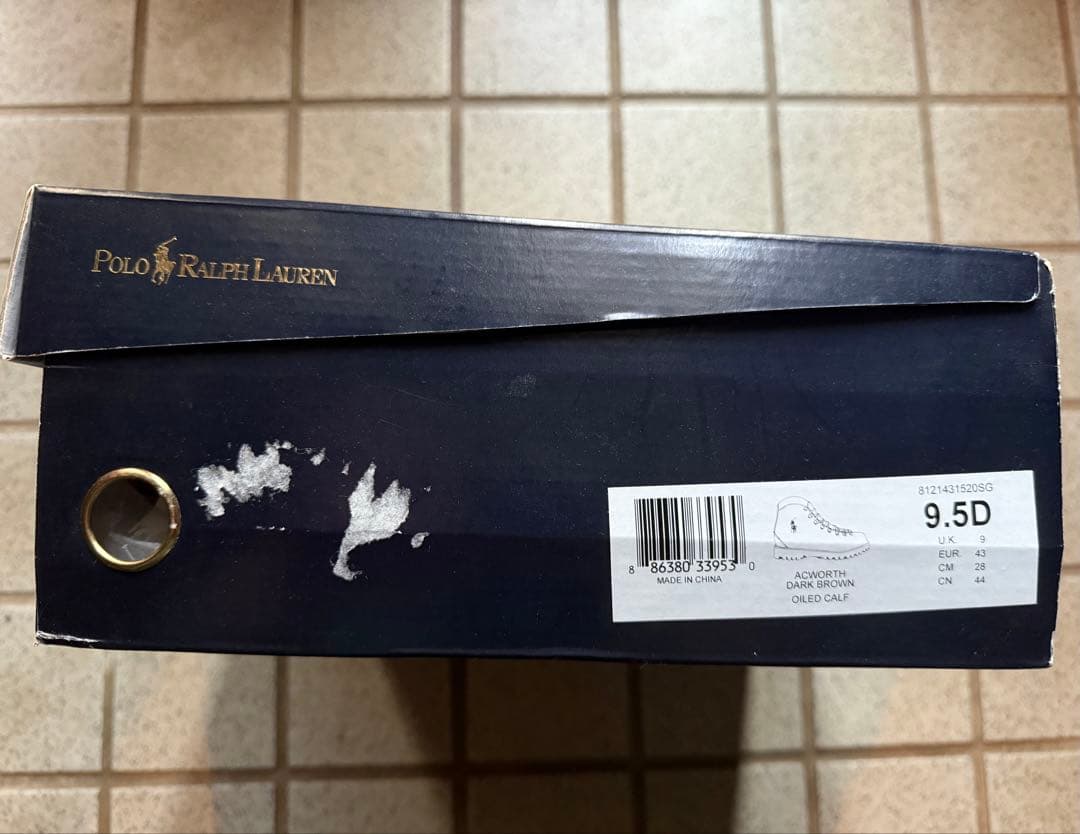 【訳あり】POLO ラルフローレン　レザー ハイカット　ブーツ　登山靴 ブラウン