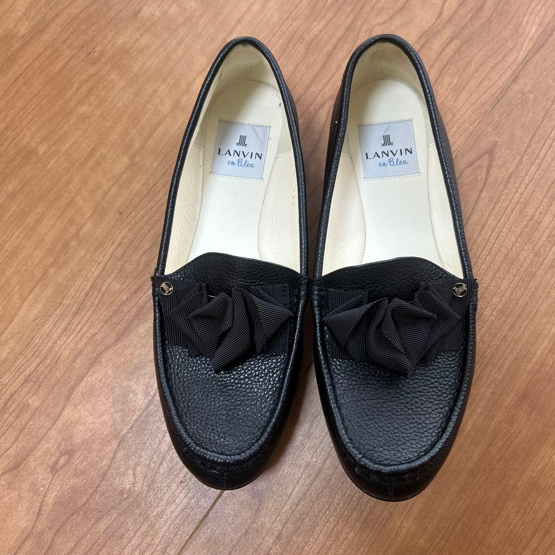 LANVIN en Bleu ブラックローファー