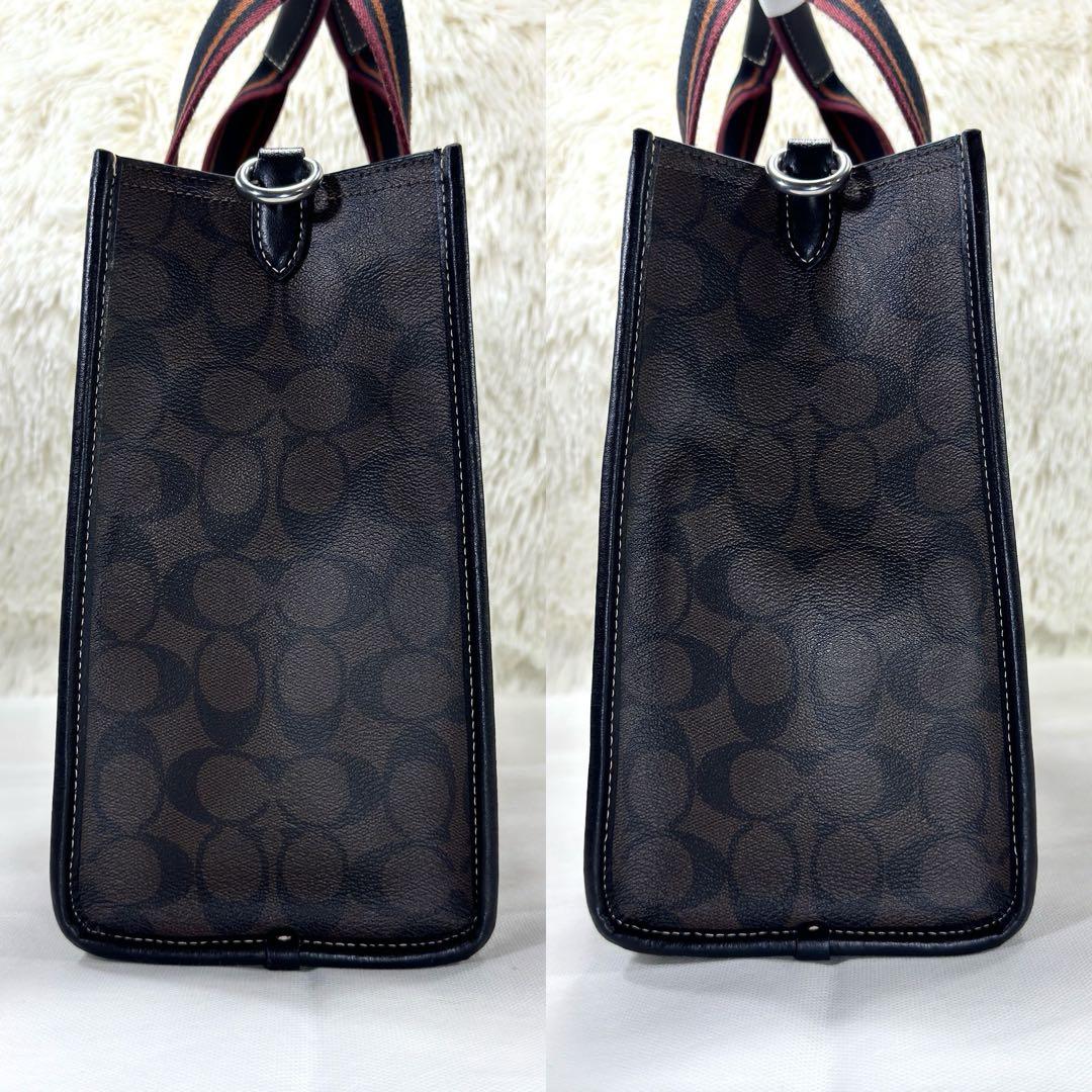 【極美品】コーチ CN058 スミス 2way ビジネスバッグ シグネチャー 茶