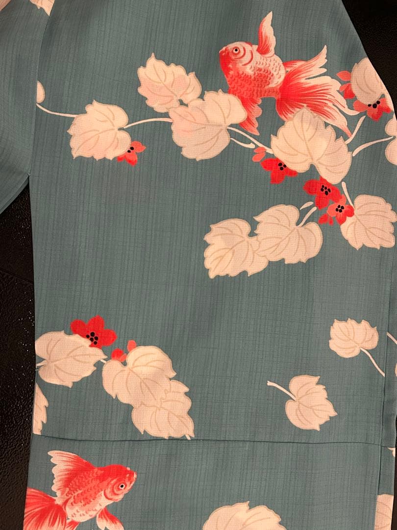 ふりふ　金魚水色浴衣