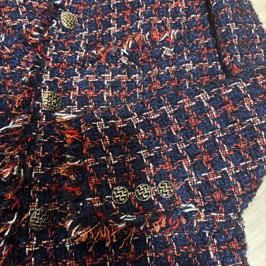 美品ツイードスーツ　トゥルニエ社ツイードスーツ