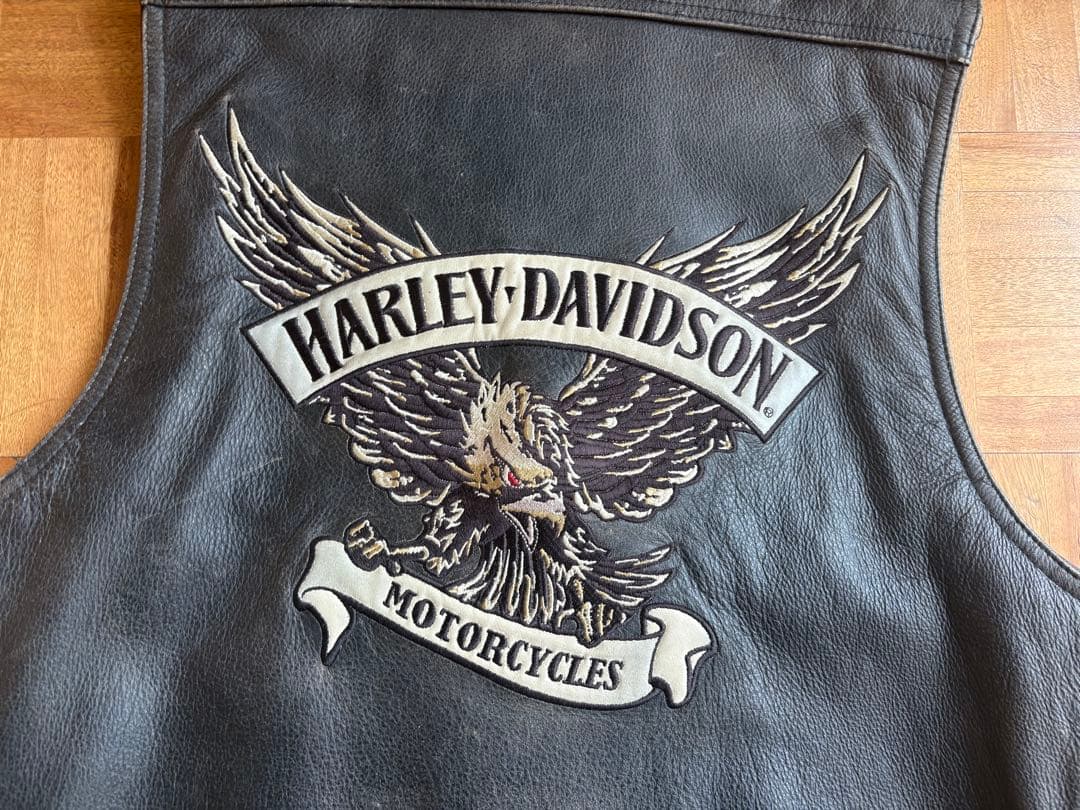 最終値下げしました！！ Harley-Davidson レザー ベスト 黒