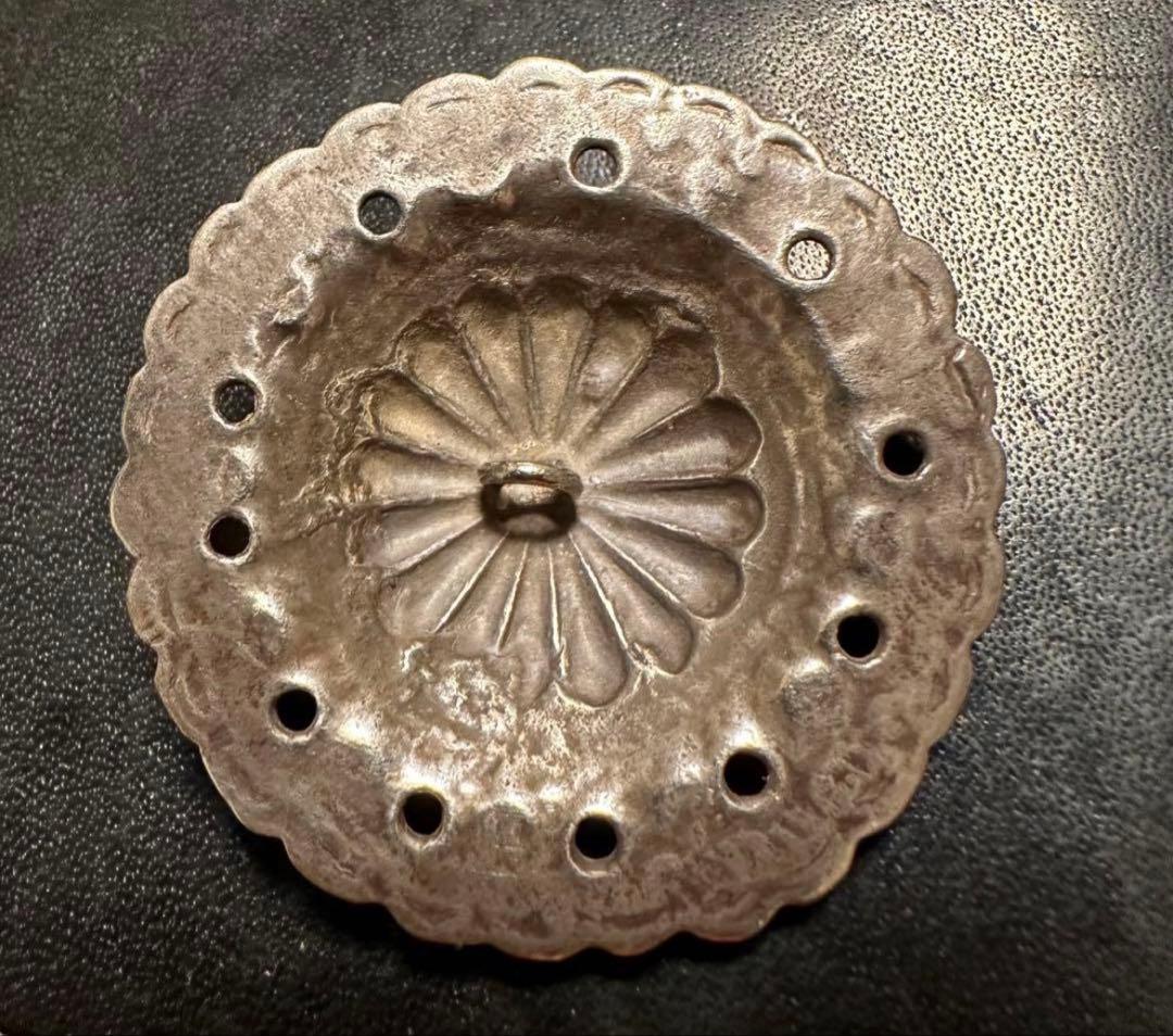 goro's ゴローズ　K18メタル付きフラワーコンチョ　希少巾着用　オールド