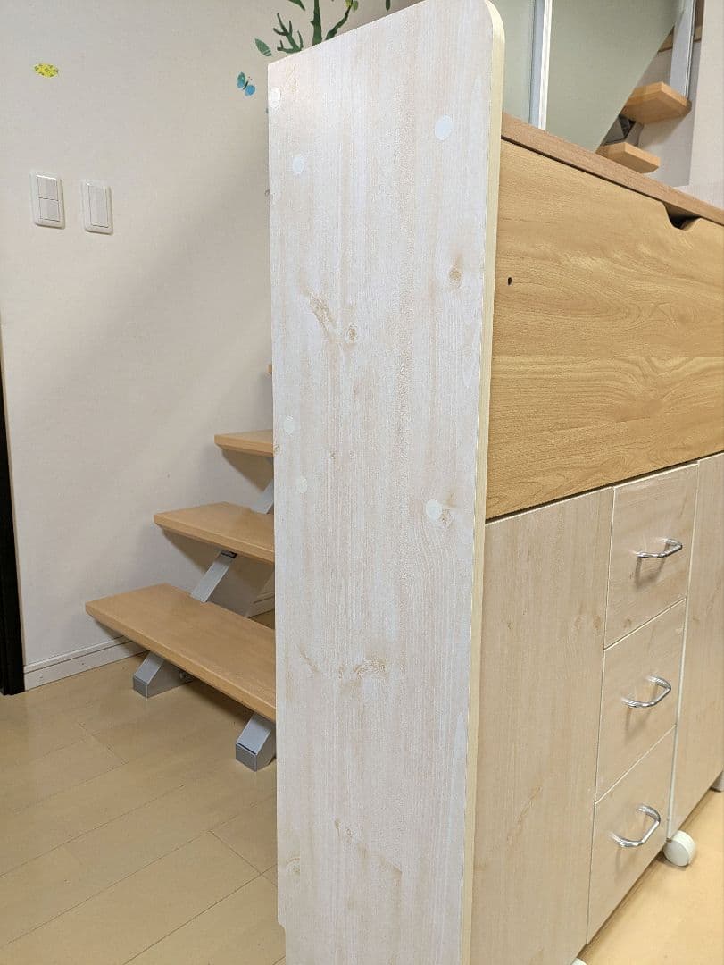 学習机 勉強机 デスク コンパクト 収納 折りたたみ　FJ-010-IR ②