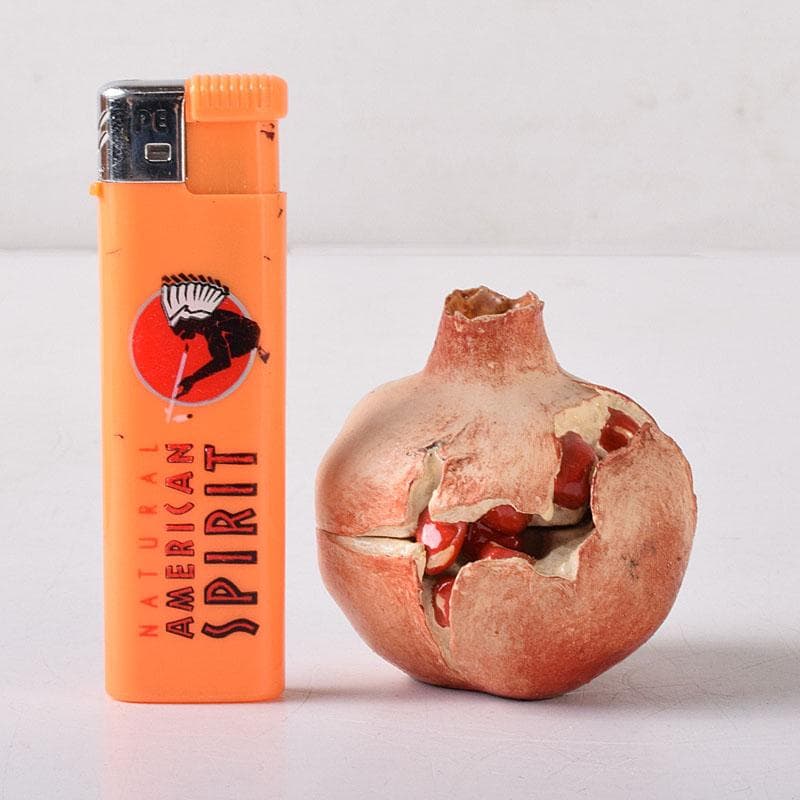 茶道具　畦地粒俵作　乾漆　柘榴香合　共箱　V　7596