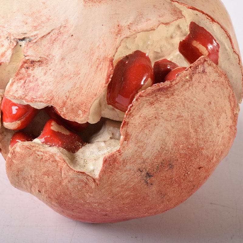 茶道具　畦地粒俵作　乾漆　柘榴香合　共箱　V　7596