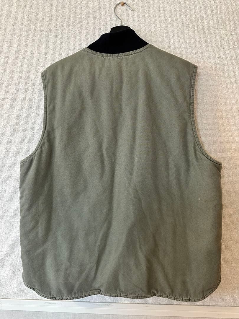 carhartt オリーブ ジップアップベスト