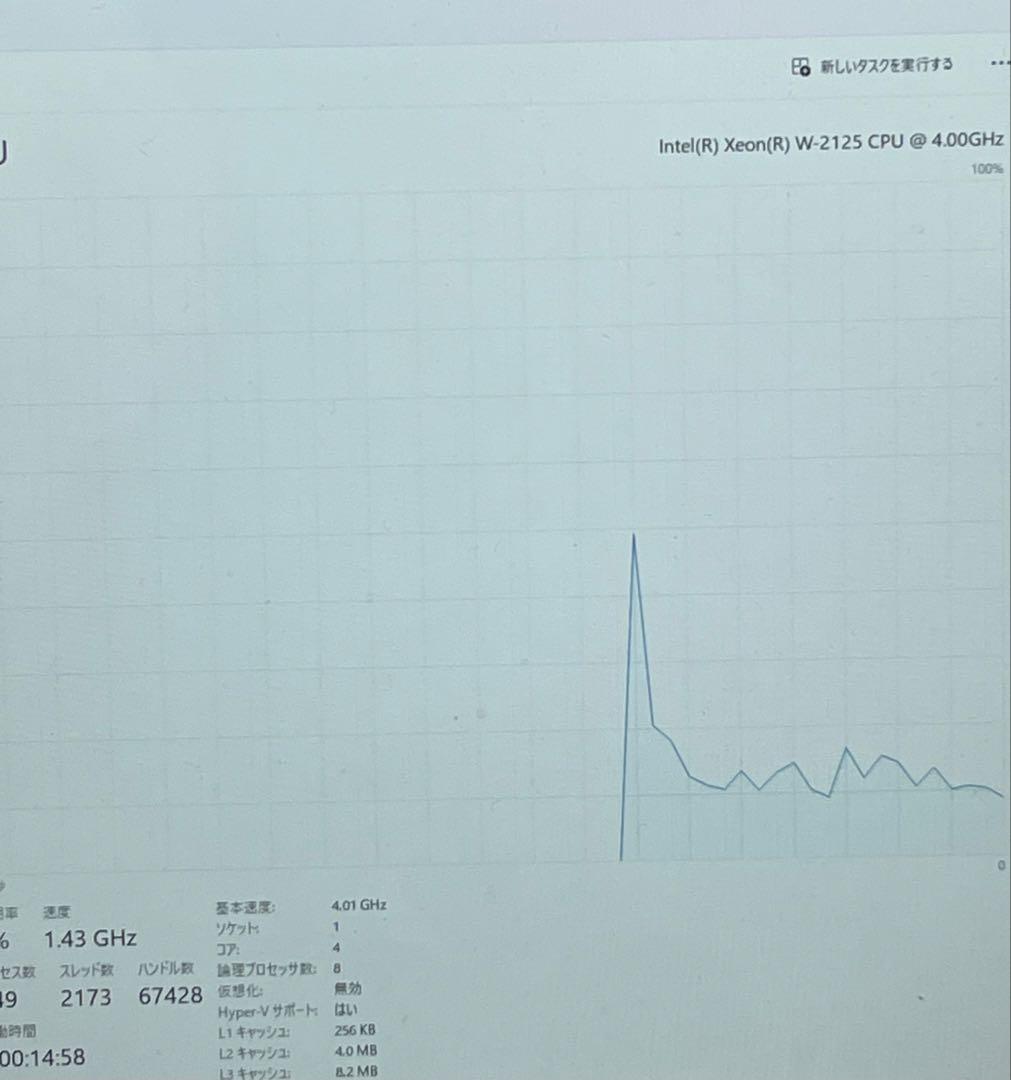 Windowsデスクトップ HPZ4 G4 workstationXeon W-2125 GTX960