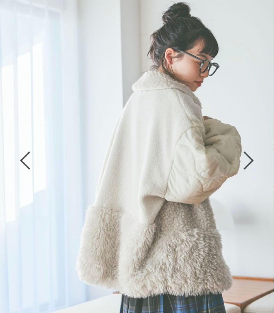 新品☆ニコアンドniko and...☆パッチワークボアブルゾン