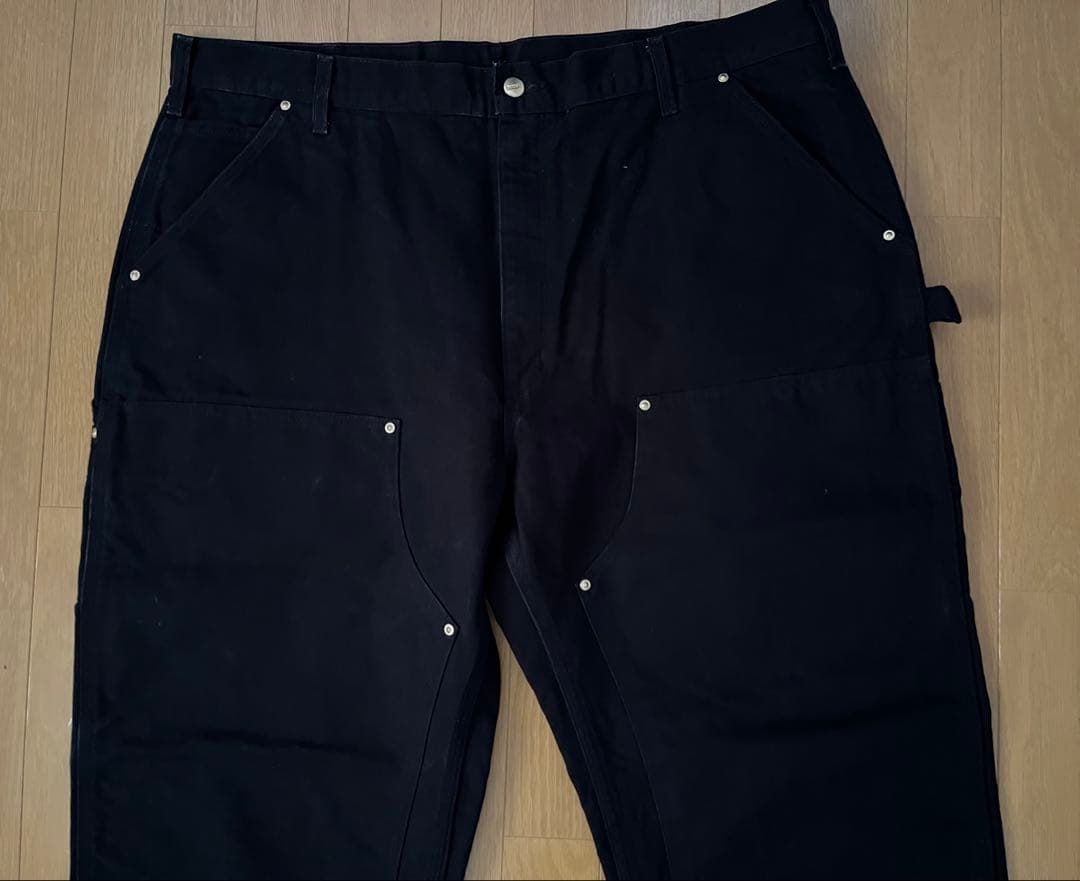 Carhartt ダック地 ダブルニー W42 L32 B01BLK