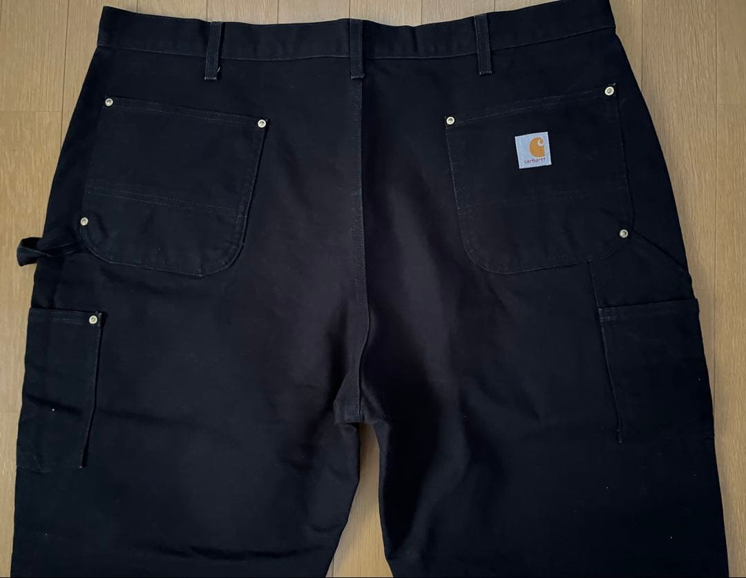 Carhartt ダック地 ダブルニー W42 L32 B01BLK