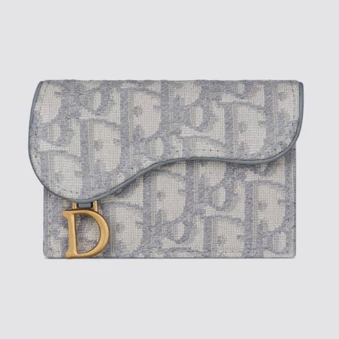 【最終値下げ】Dior Saddle Bloom カードホルダー名刺入れ グレー