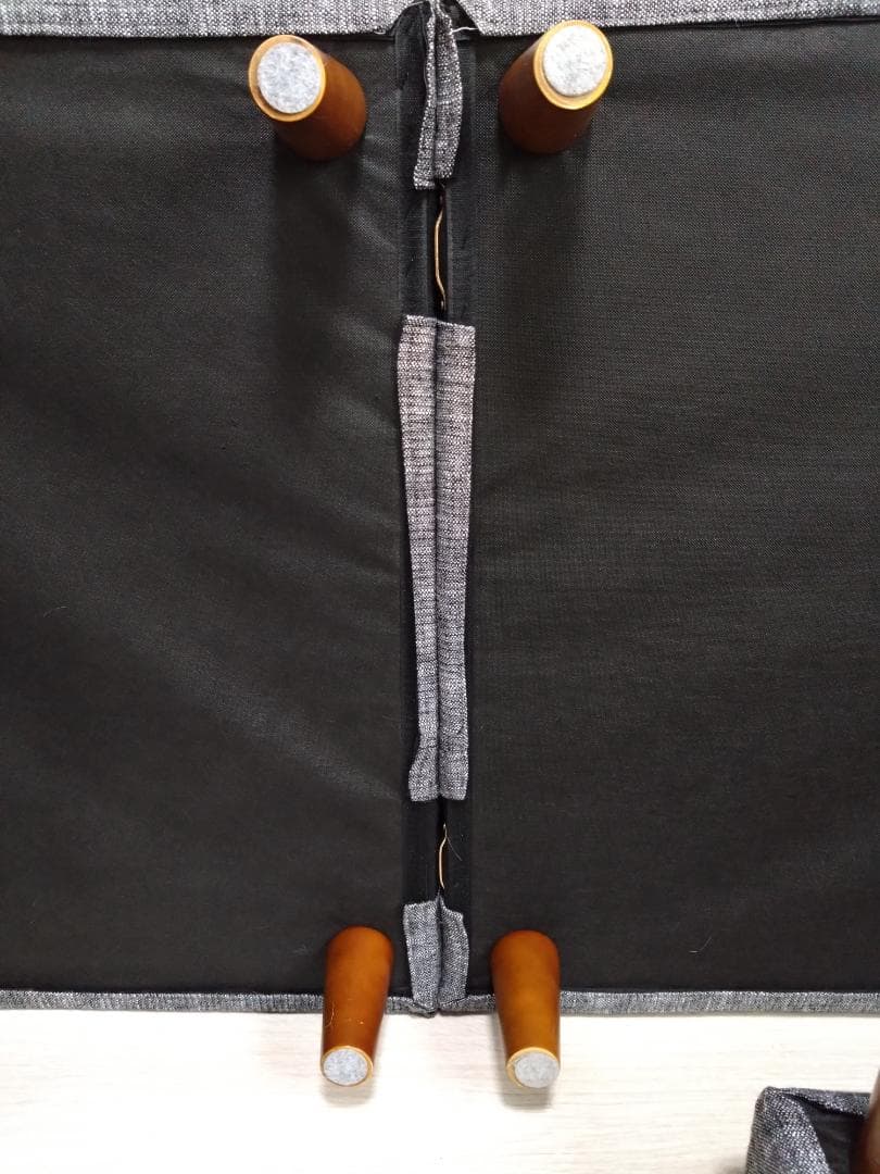 【福岡　引取限定】LOWYA 　3人掛けカウチソファ　ファブリック生地　グレー