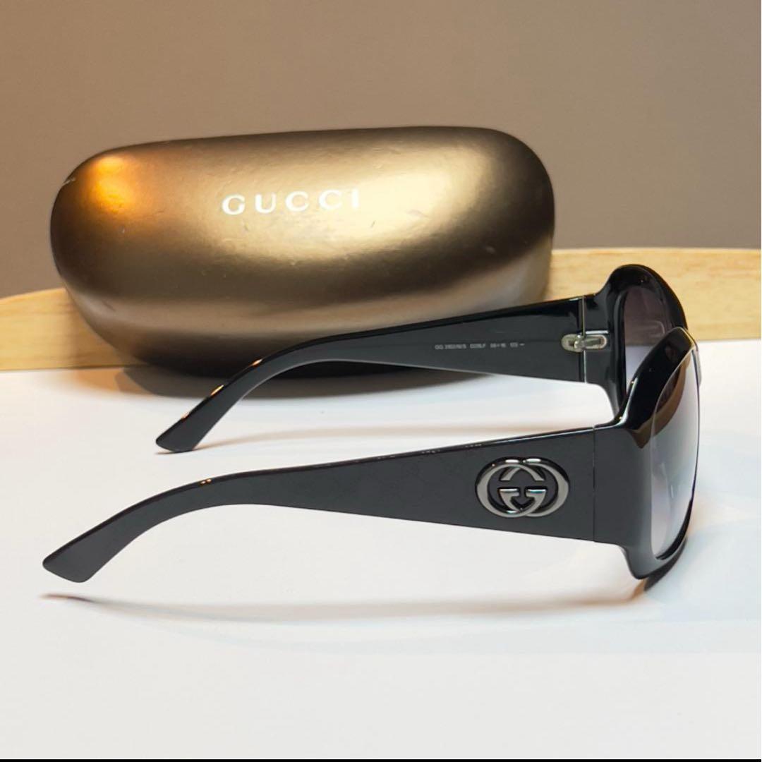 グッチ インターロッキング金具 GG総柄テンプル サングラス