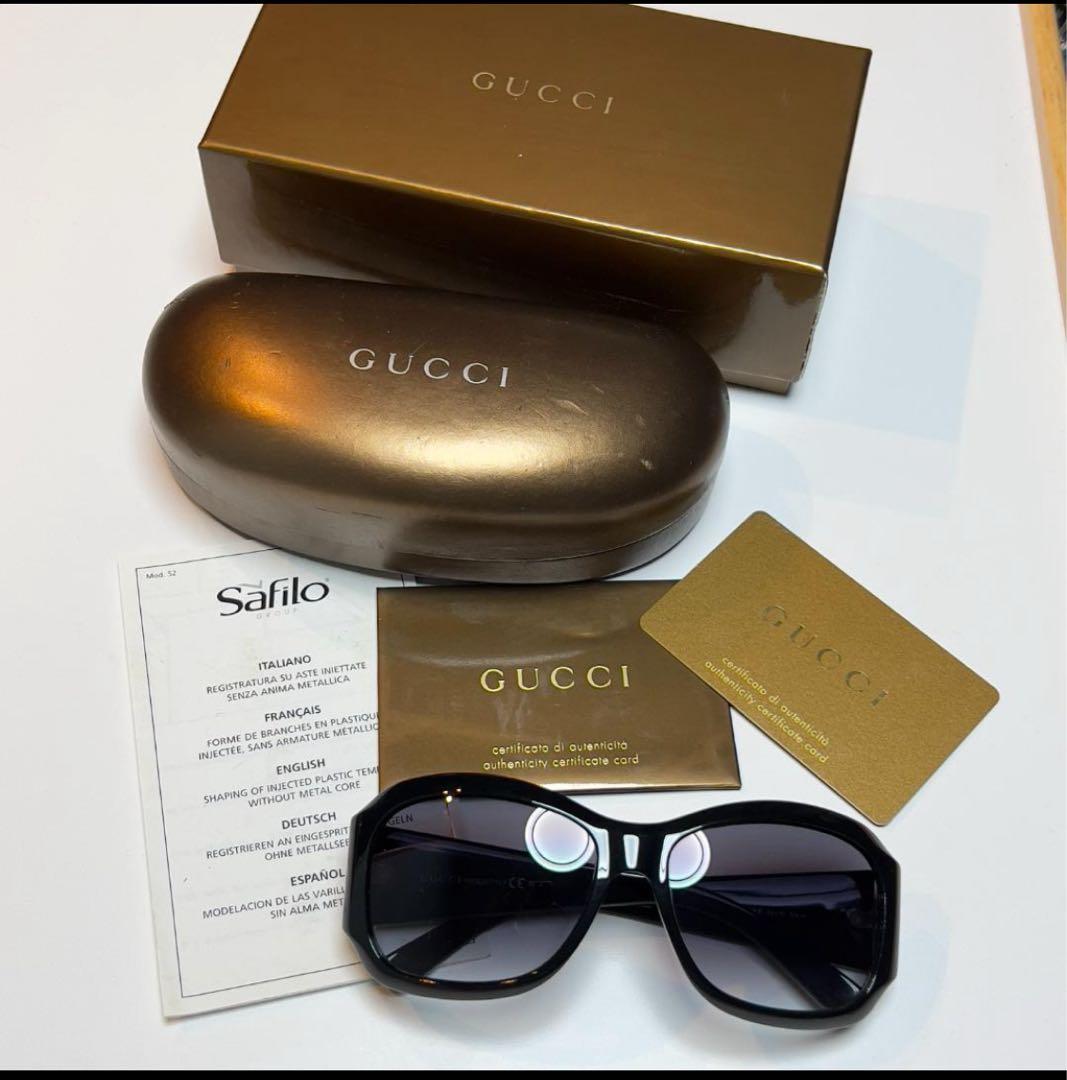 グッチ インターロッキング金具 GG総柄テンプル サングラス