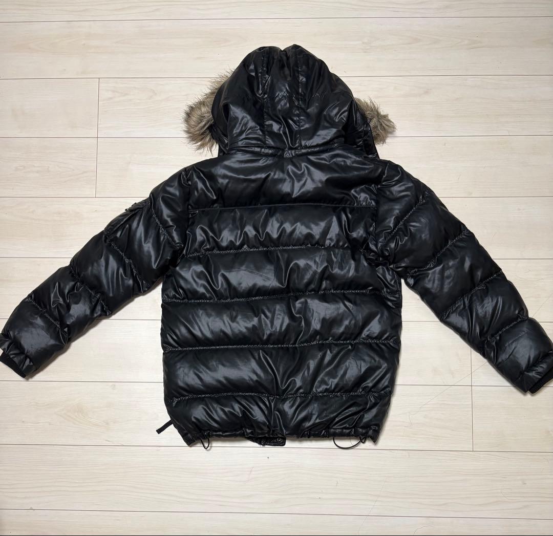 平成　y2k old UNIQLO ファー付きダウンジャケット　黒