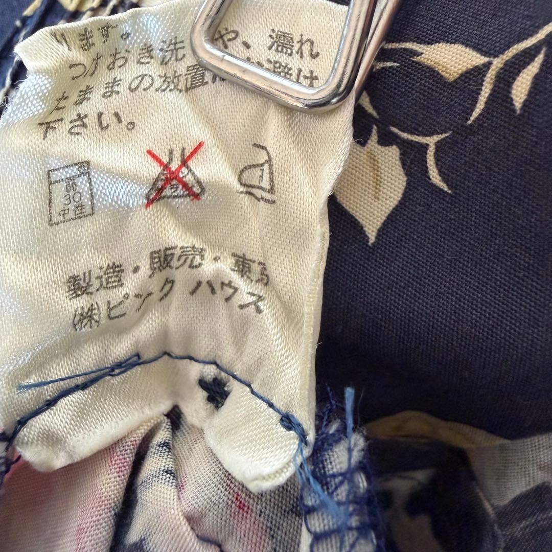 希少美品✨インゲボル カネコイサオ　薔薇柄　マキシ丈　ワンピース　ベルト　フレア