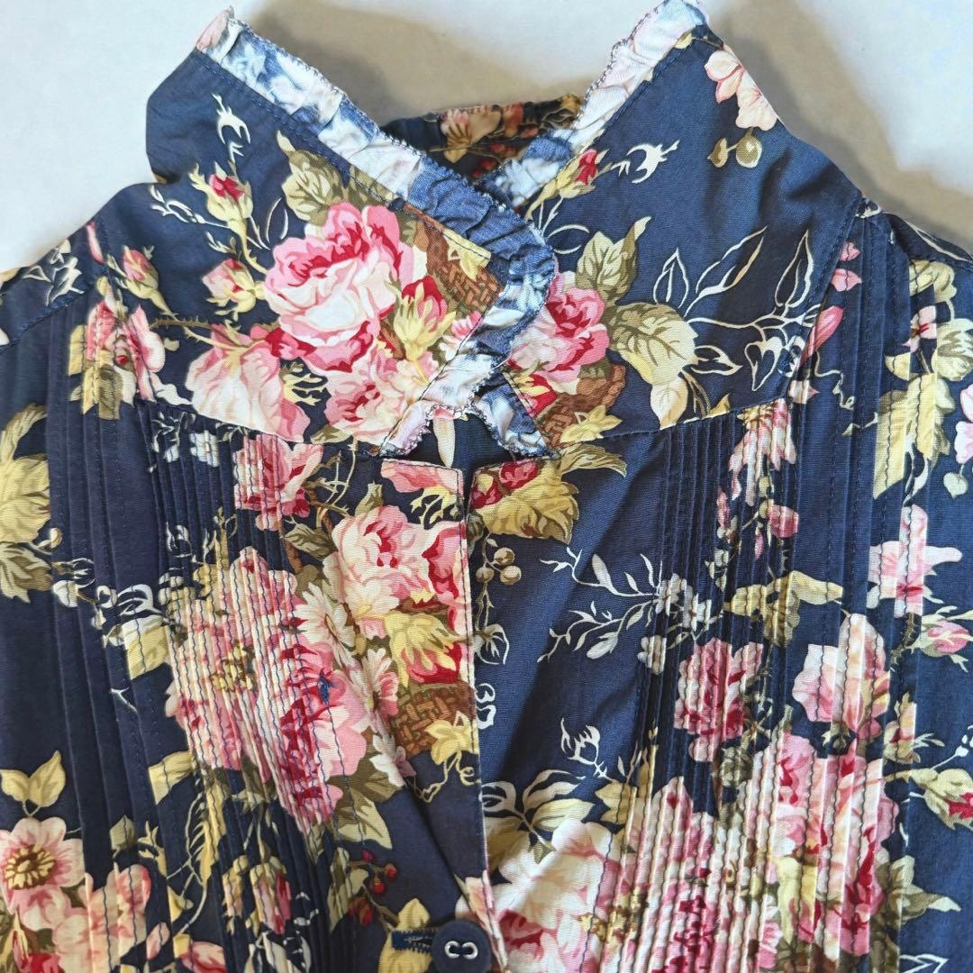 希少美品✨インゲボル カネコイサオ　薔薇柄　マキシ丈　ワンピース　ベルト　フレア