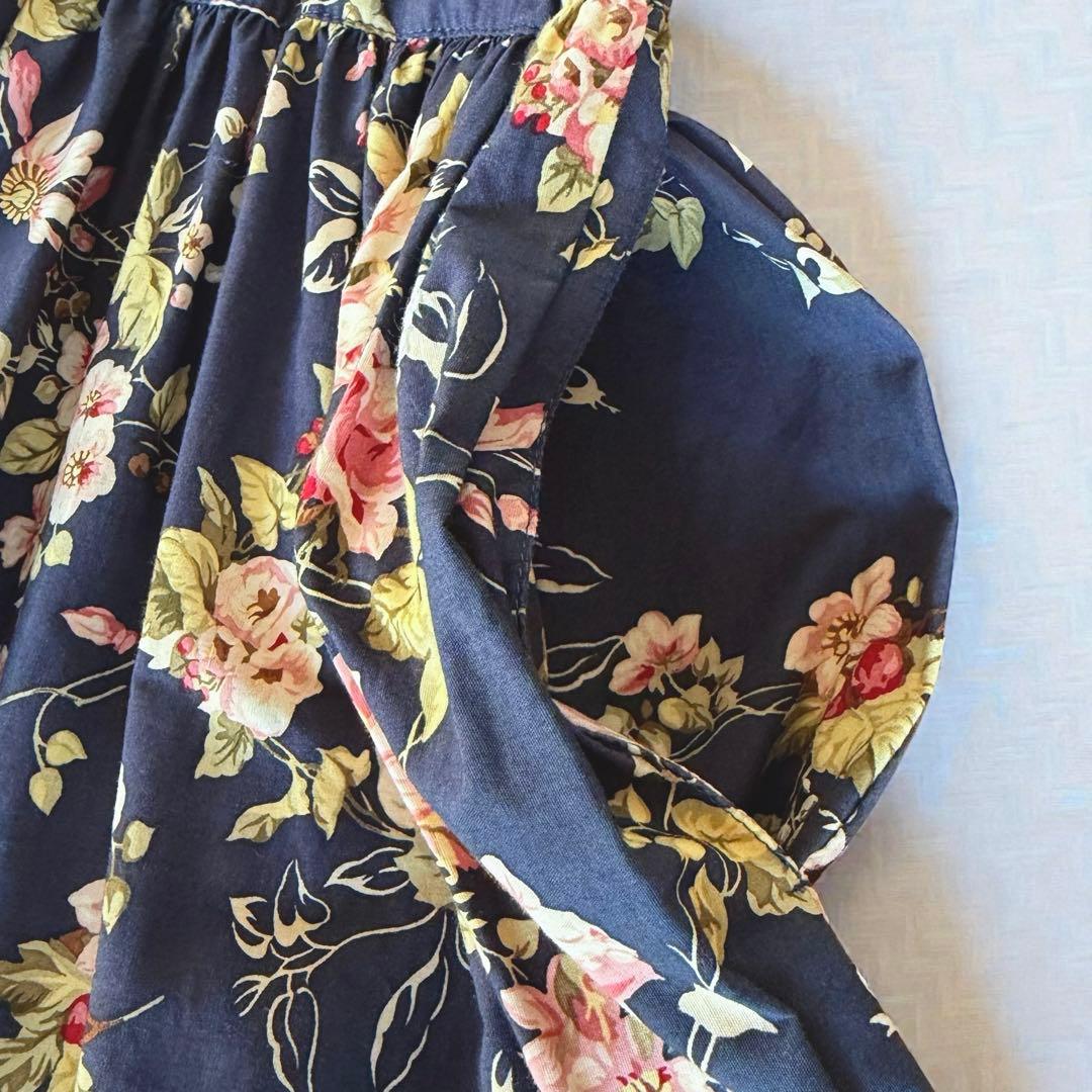 希少美品✨インゲボル カネコイサオ　薔薇柄　マキシ丈　ワンピース　ベルト　フレア