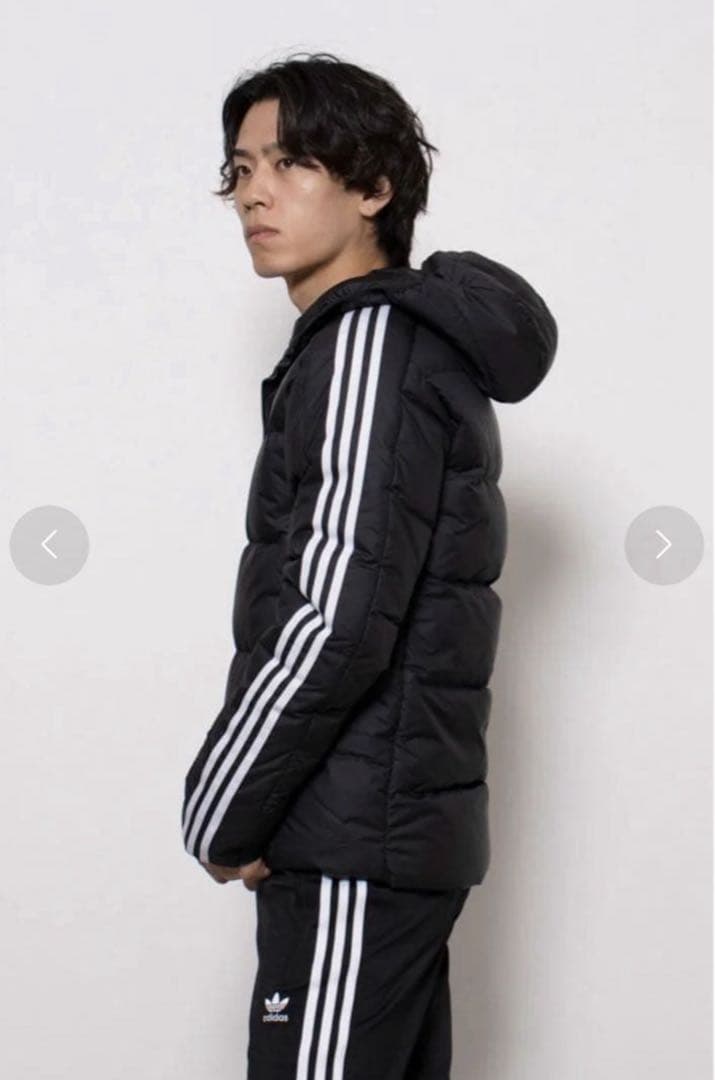 ポインコ弟様　メンズ　フーディダウン　アウター　ブラック　軽量　撥水　M